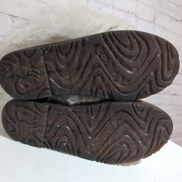 Bearpaw Boetis ll Size 9 Boots Curly Lamb Leather Cowhide Long Fur Sheepskin - Picture 10 of 12